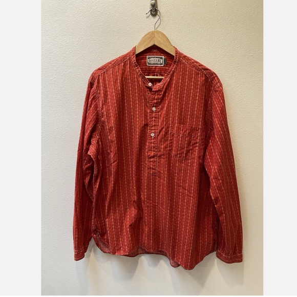RRL Navajo Red and White striped European Vintage Rare Shirt XL 1998 - Picture 1 of 8